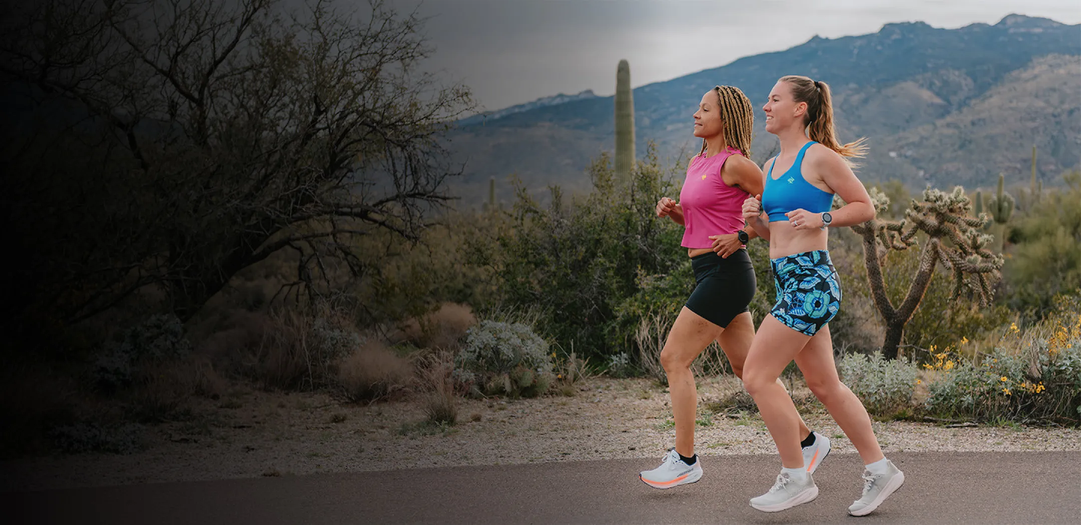 Two women running in Tuscon, Arizona