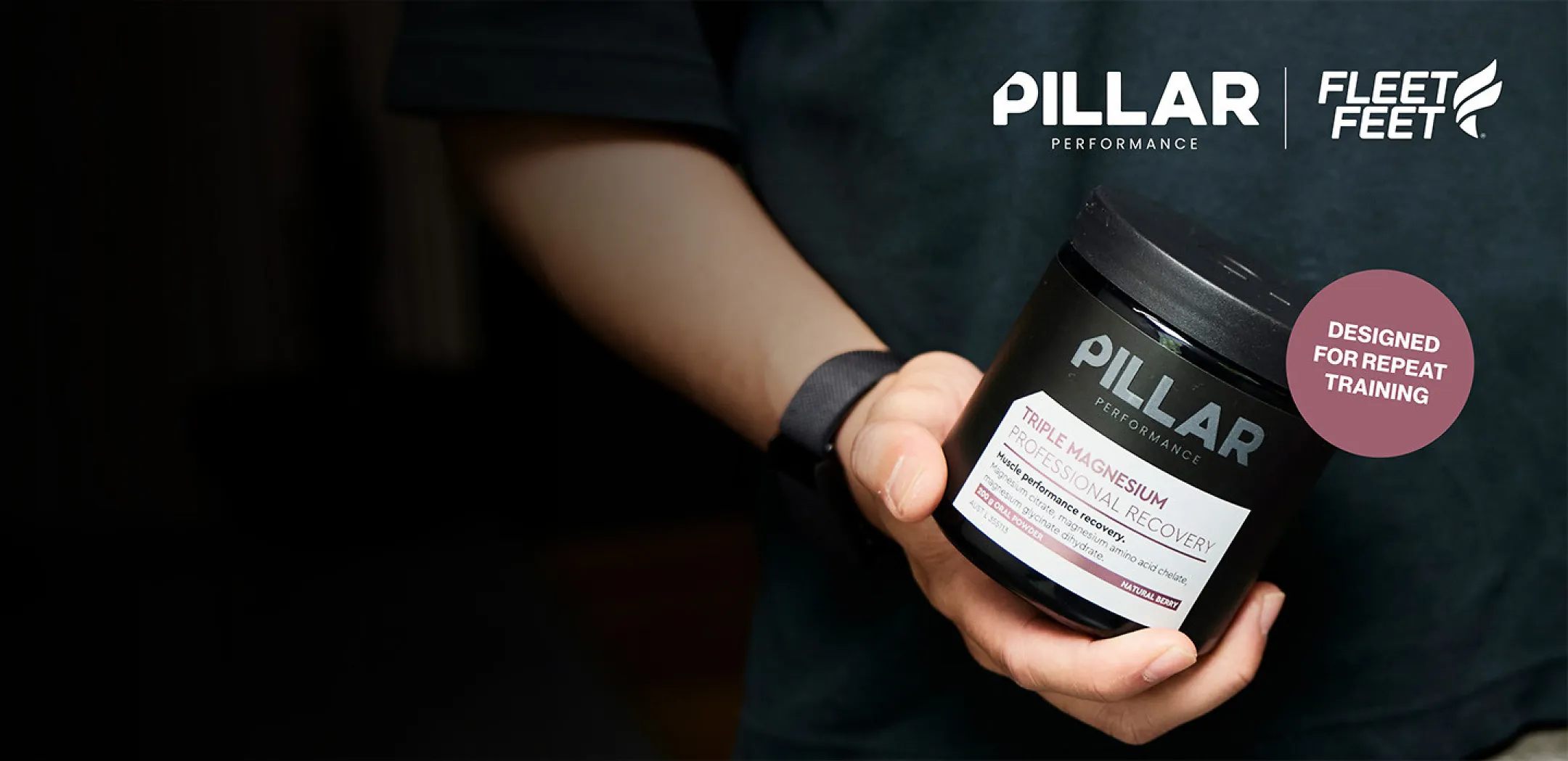 Arm holding Pillar nutritional supplement